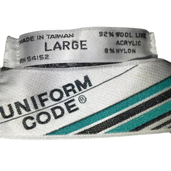 Vintage Uniform Code Sweater Crew Neck Gray Blue Beige - Picture 4 of 4